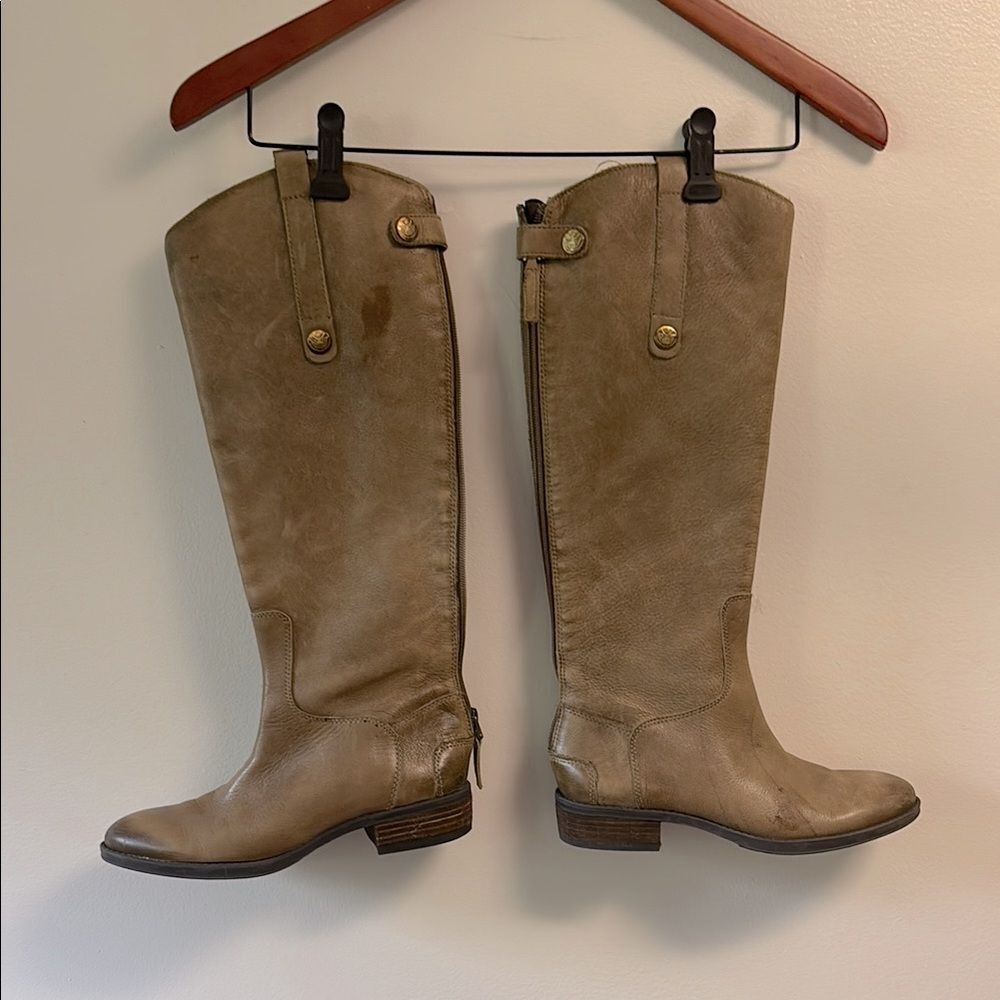 Sam Edelman Knee-High Leather riding Boots leather sz 5.5
